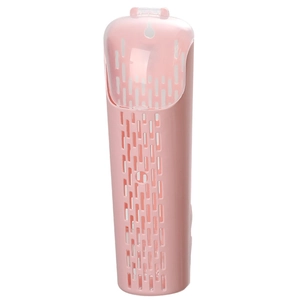 Portaposate da parete in plastica rosa con coperchio e fori di drenaggio