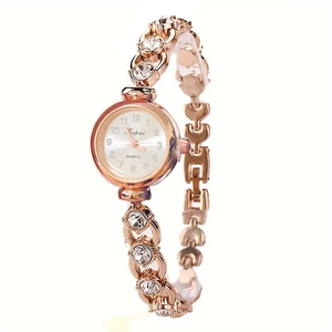 Lupai Women Quartz Watch Alloy Bracelet Artificial Pearl Rhinestone Inlaid Elegant Fashion Wristwatch Jewelry For Daily Party