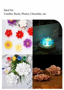 Versatile floral silicone mold for DIY candles, resin crafts, gypsum, and chocolate flowers