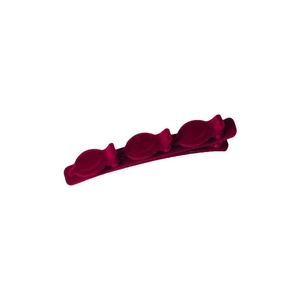 Red velvet double-layer hair clips for women shown in a clean professional studio shot