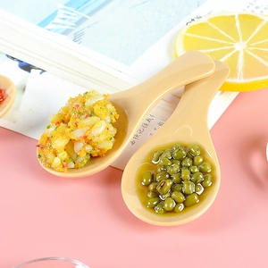Mini cuillères en ABS avec riz et caviar factices pour décoration de maison de poupée