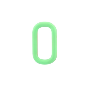 Detailed view of light green oval resin link for DIY jewelry and bag charms