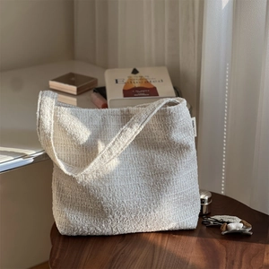 Sac Sous L'aisselle En Tweed Tissé Pour Femme Sac À Main Fourre-Tout Élégant Minimaliste Pour Le Quotidien