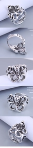 Dettaglio anello serpente cobra argento con texture vintage e fascia aperta regolabile