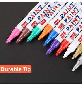 Detailed macro view of 2.8mm durable round tips in assorted colors on black background