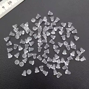 Transparent Silicone Earring Backs Soft Rubber Stopper Safety Replacement For Stud Earrings Hypoallergenic Clear Backing