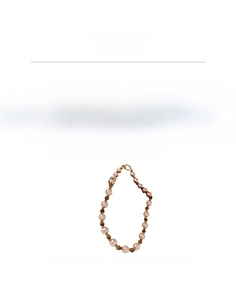 Détail du collier plaqué or 18 carats avec œil de tigre et perles, poids de 27,3 g