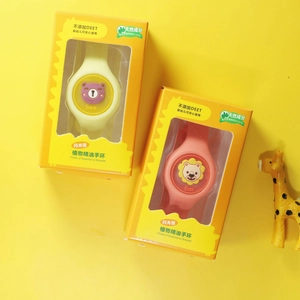 Bracelets anti-moustiques lumineux aux huiles essentielles pour enfants motifs ours et lion