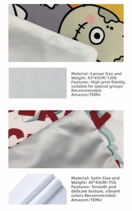 Detail comparing canvas and satin fabrics for decorative pumpkin waist pillow covers