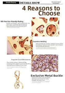 Macro detail of Chinese style heart keychain with gold plating and Czech rhinestones