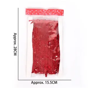 Funkelnder roter Laser-Lamettavorhang für Party-Hintergründe ca. 28x15,5 cm groß