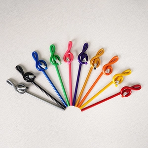 Flexible Pencils Music Note Shaped Treble Clef Novelty Stationery With Eraser Colorful Writing Drawing For Students