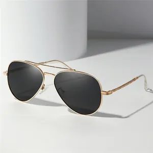 Classic Aviator Polarized Sunglasses For Men And Women Metal Frame UV400 Protection Retro Driving Outdoor Eyewear