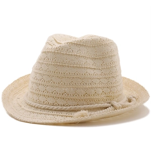 Elegant cream lace sun hat with intricate crochet patterns and decorative twisted rope trim