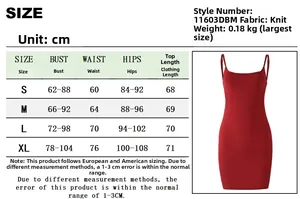 Tableau des tailles pour robe moulante dos nu sexy avec mesures du S au XL en cm