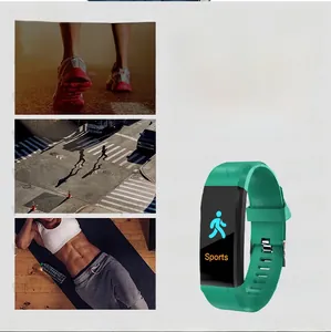 Detail view of the 115plus smart wristband with multiple sports tracking modes display