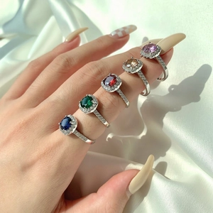 925 Sterling Silver Zirconia Ring For Women Elegant Round Rectangle Cut Halo Criss Cross Triple Row Fashion Jewelry Ring Gift