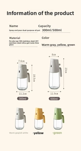 Comparaison de taille et spécifications des matériaux pour huiliers en verre 300ml et 500ml