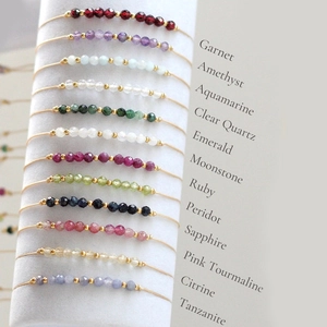 Bracciale Intrecciato A Mano Con Pietra Semipreziosa Pietra Natali E Perle In Rame Corda Regolabile Gioielli Boho
