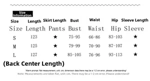 Tableau détaillé des tailles pour la robe longue bustier dos nu avec fente