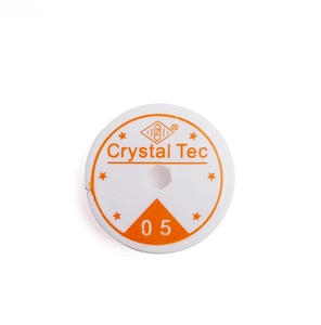Detail of 0.5mm Crystal Tec clear elastic string roll for handmade jewelry beading