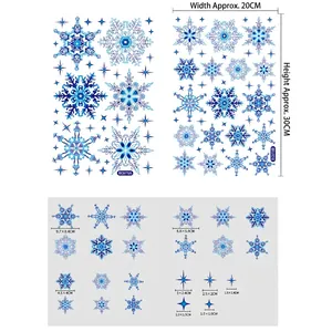 Guide détaillé des tailles de stickers flocons de neige pour décoration de vitres de fête