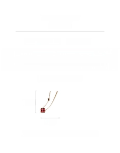 Size chart for the clover pendant necklace showing 46.5cm length and zircon details
