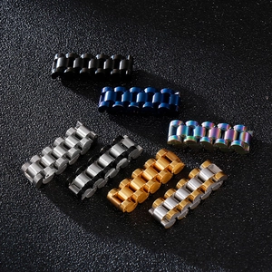 Classic stainless steel watch strap ring for men in seven colors with metal finish