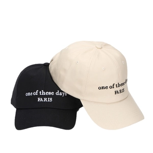 Classic cotton baseball cap with FARIS letter embroidery in black and beige color options