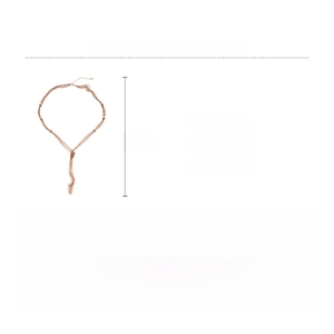 Detailed size specifications for multi-layer chain tassel necklace with iron material