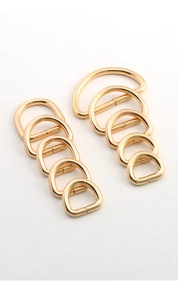 D-Ringe aus Metall in Gold in verschiedenen Größen für Taschen und DIY-Zubehör