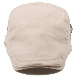 Classic khaki mesh breathable newsboy cap for men featuring a vintage British golf style look