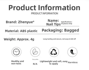 Detail specifications of purple cat-eye press-on nails including 30 pieces and ABS material