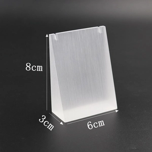 Frosted acrylic pendant display stand with 8cm height and 6cm base dimensions