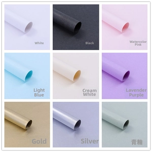 Nine-color collection of tissue paper for flower wrapping and gift packaging