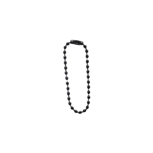 Black 2.4mm lacquered metal ball chain with connector clasp for DIY crafts and jewelry