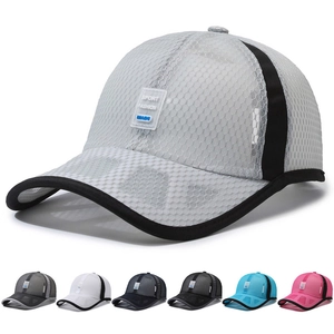 Mesh Baseball Cap Polyester Breathable Hollowed Out Sun Protection Outdoor Sports Adjustable For Men Women