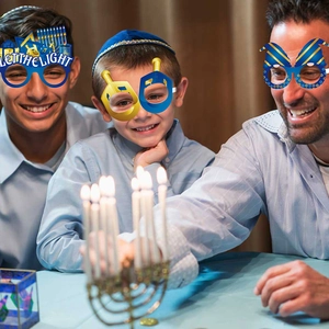 Lot de lunettes de fête de Hanoucca avec motifs Menorah et Dreidel pour célébrations