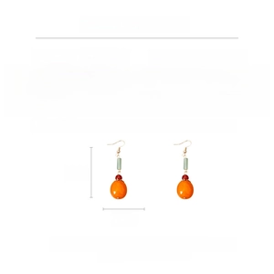 Detailed dimensions and material specs ofpersimmon drop earrings with weights and sizes
