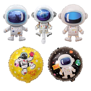 5-piece astronaut space themed balloon set for boys birthday party decorations