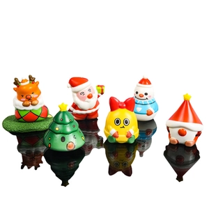 Set of 6 Christmas slow rebound squishy toys including Santa, reindeer and snowman