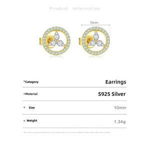 Detail of S925 silver hoop earrings with blue pavé diamonds and teardrop zirconias