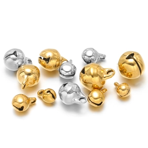 Mini Bell Charms Stainless Steel Vacuum Gold Plated For Jewelry Making DIY Bracelet Necklace Accessories Round Polished