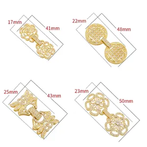 Zircon multi-row pearl clasps for DIY jewelry in rose, sun, and butterfly designs
