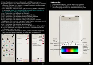 Detailed user manual and app guide for smart LED string lights via smartphone control