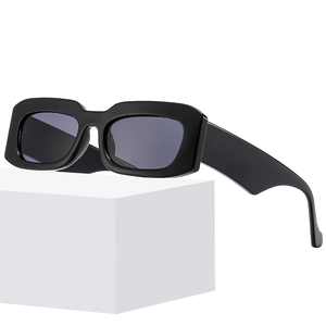 Vintage Rectangular Sunglasses Square PC Frame UV400 Protection Trendy Streetwear Eyewear For Men And Women