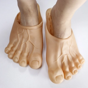 Funny Halloween giant feet slippers with realistic toes and veins for cosplay costume props