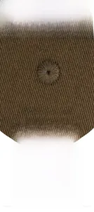 Detailed close-up of dark brown baseball cap featuring custom cotton twill and DH&NY embroidery