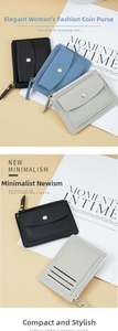 Detailed close-up of textured leather card holder wallet showing card slots and zip pocket