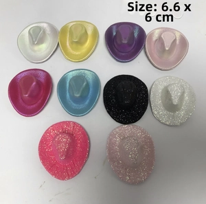 Guida dettagliata alle taglie per set di 10 mini cappelli olografici colorati per decorazioni